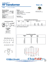 Datasheet TC9-1-75 производства Mini-Circuits